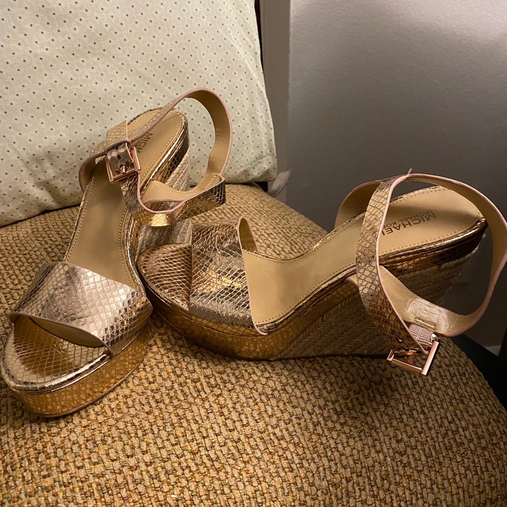 Michael Kors Ellen Wedge Sandal Soft Pink 6 - Picture 6 of 6